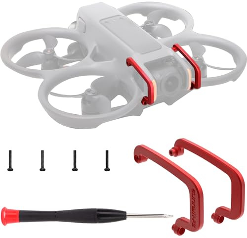 Honbobo Avata 2 gimbalskydd för DJI Avata 2 gimbal stötfångare skyddsstång aluminium tillbehör (röd)