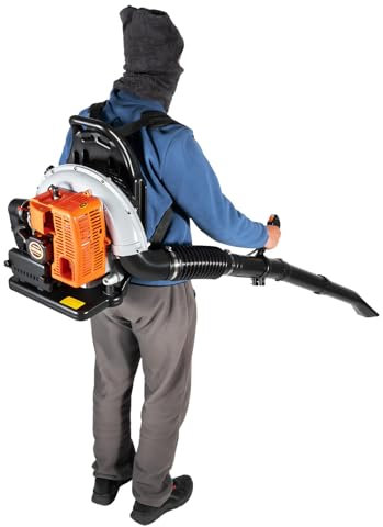 Soffiatore a scoppio 63 cc, 2 tempi, 2.7kw Backpack Leaf, Soffiatore per Foglie a Benzina, Soffione Foglie Professionale, per la Schiena, 3,6 ps
