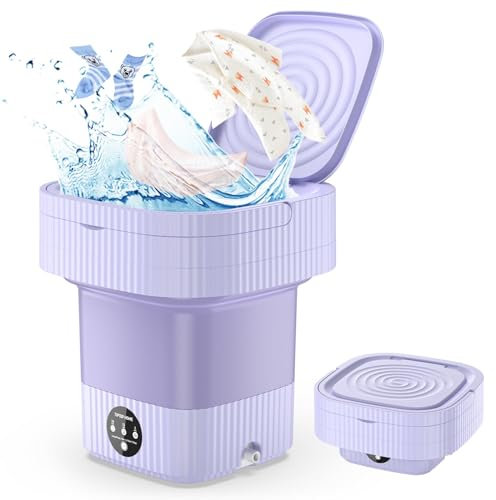 Mini machine à laver pliable, USB, 10 litres, pour camping, mini machine à laver pour vêtements de bébé, chaussettes, machine à laver de voyage pour sous-vêtements ou petits objets