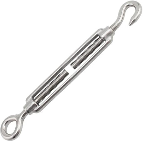 Tenditore 1 pz 316 in Acciaio Inox M4 M5 M6 M8 M10 M12 M14 M16 M18 M20 Gancio E Occhio Tenditore Tenditore della Fune Metallica tenditore Tiranti per Filo Acciaio(M4)