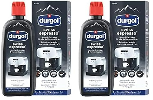 durgol swiss espresso Spezial-Entkalker – Kalkentferner für Kaffeemaschinen aller Typen und Arten – Deutsche Version – 1x500ml (Packung mit 2)