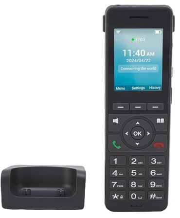 ARTOCT 4G LTE Cordless Phone Portable Wifi 2.4in Color Screen Desktop Phone for Dect VoIP Black