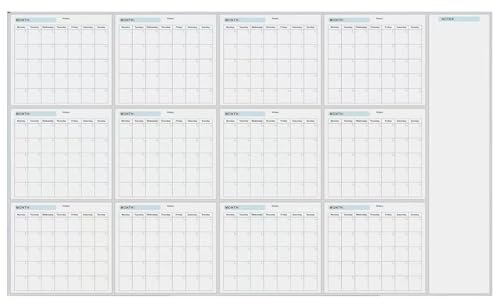150 X 85 Cm Calendario Anual Pizarra Blanca Borrable En,Planificador Anual 2025 Pared, Planificador De Calendario En Sin Fecha De 12 Meses, Organizador De Tareas