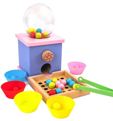 Juego de Cuentas en Tablero de Madera - Juguetes Cognitivos Divertidos Educativos Seguros, de Perlas para Atar | para Niñas Familia Navidad de Cumpleaños Interior