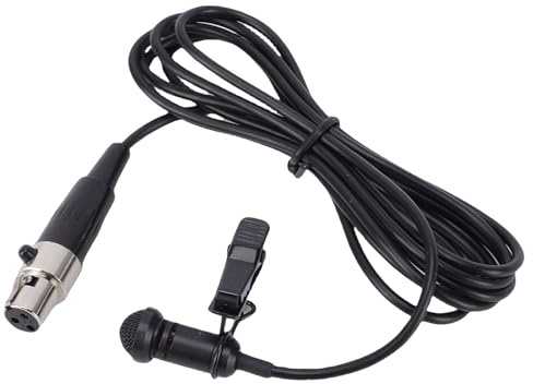 Annadue XLR Lavalier Kondensatormikrofon, Rundstrålande Lapel Lavalier-mikrofon, Clip on Mic Intervju Kit för Pyle/för PHenyx Pro/för WENWEN, Stage Conference Intervju
