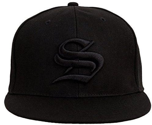 4sold Fullcap, 6-panels basebollkeps, baseball svart Versch snapback, (Designerbasebollkeps, män, kvinnor, unisex, vuxna) hiphopmössa, hysteres-stängning, S, En Storlek