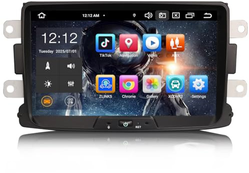 4G+64GB Android 14 8 Core Radio Coche Bluetooth GPS Navegador para Renault Dacia Duster Logan Sandero Dokker Wireless CarPlay DSP Amplificador Soporte Android Auto GPS Sat Nav Bluetooth WiFi 4G Dab+