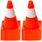 (20er Pack) Flexibarrier Kunststoff Verkehrskegel 30cm (Fluoreszierendes Orange/Weiß)