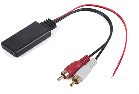 Qiilu bil bluetooth ljudadapter, extra ingång universell trådlös Bluetooth-moduladapter AUX-ljud 2 kabel bilradio