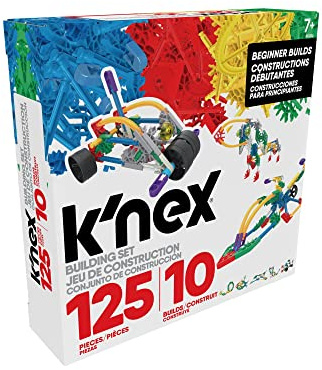 K'Nex 80206 kit de Construction pour débutants, construisez 10 modèles en 3D, kit d’Apprentissage avec des tiges de 125 pièces, Jouets à Construire à partir de 7 Ans et Plus