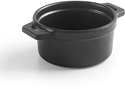 Lacor - 63390 - Mini casserole, Casserole sans couvercle, En mélamine, Lave-vaisselle, Sans BPA, Ø9 cm, 150 ml, Noir