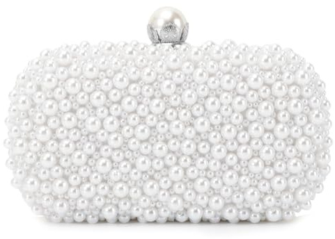 OPLERT Frauen Perle Abend Handtaschen Perlen Kupplung Geldbörsen für Hochzeit Braut Party Prom