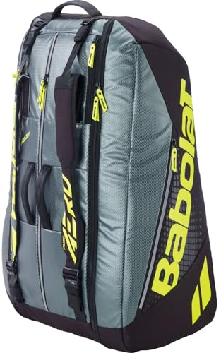 Borsa da tennis Babolat Pure Aero RH x6 (Grigio metallizzato/Nero/Giallo fluo)