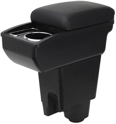 YJYWZH Bracciolo Centrale per Citroën Nemo (2008–2017) Doppio Vano Portaoggetti, Funzione Portabicchiere Integrata Anteriore, Coperchio Scorrevole