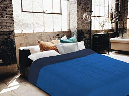 Italian Bed Linen Sogni e Capricci Piumino Estivo, Microfibra, Blu Scuro/Royal, 2 Posti