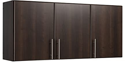 Prepac Elite 54 Wall Cabinet, Espresso Storage Cabinet with 2 Adjustable Shelves, Storage for Pantry, Kitchen and Bathroom 12 D x 54 W x 24 H
