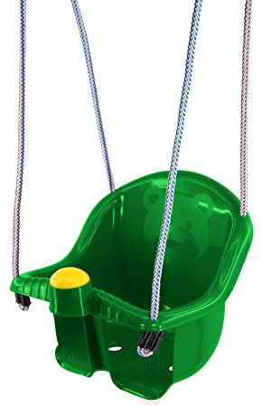 MTS Safety Swing Seat for Toddlers, Easy Install, Indoor/Outdoor Perfect Garden Baby Swing for Kids Ages 1-3, Green, Durable Plastic, Supports Up to 40kg, Enhances Motor Skills