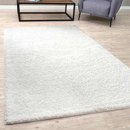 BORING PANDA Living Room Rug - Cosy, Soft and Easy-to-Clean Area Rugs for Bedrooms and Kitchens, (White, 60 x 110 cm)