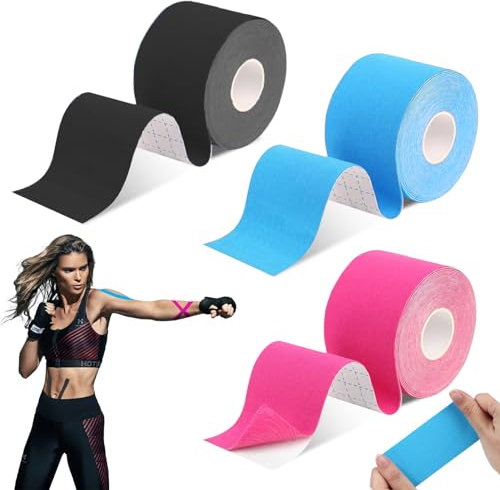 3 Rotoli Tape Kinesiologico, Kinesio Tape, Kinesio Taping, Taping Kinesiologico, Nastro Kinesiologico, Cetilar Tape, Taping, Tape Sportivo, Elastico Nastro Kinesiologico, Cerotto Kinesiologico