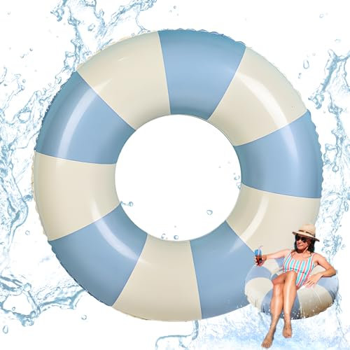 Gonfiabile, RosyFate Anello da Nuoto Blu, Salvagente, Semplice Anello da Nuoto Scozzese, Ø 75 CM, per Decorazioni per Feste in Piscina, Spiaggia, Accessori per Feste All'Aperto