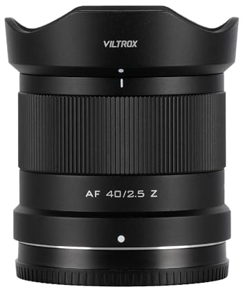 VILTROX 40 mm F2.5 Z för Nionk Z-fäste, 40 mm f/2.5 Z full ram AF Prime lins vidvinkelobjektiv för Nikon Z Mount Zf Z5 Z6 Z6II Z7 Z7II Z8 Z9 Z50 Zfc Z30