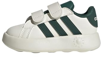 adidas Unisex bebé Grand Court 2.0 Shoes Kids, Off White/Collegiate Green/Core Black, 21 EU