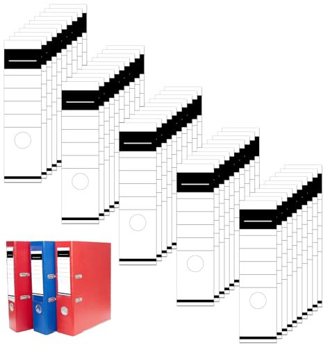 50 Stück Ordnerrücken Selbstklebend Ordner Rückenschilder Selbstklebend Ordnerrücken Etiketten Breit Ordner Etiketten Breit Selbstklebende Ordnerrücke, 6,2 x 28,5 cm