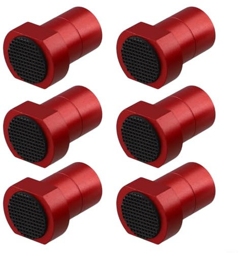 Paquete de 6 perros de banco de aluminio para soluciones mejoradas de sujeción de mesa de carpintería (19 mm, negro)