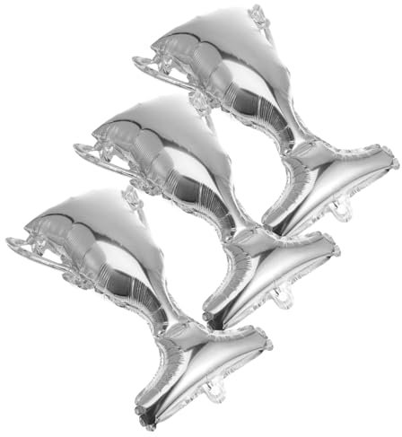 BESTonZON 3 Stücke Abschluss Dekoration Aufblasgerät Ballonbogenständer Trophäe sprengen silberne ballons Trophäenballon Grad-Party-Folienballon Champion-Folienballon Aluminiumfolie