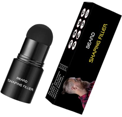 LOLIPPYY Attrezzo Modellante per Barba Bastoncino Riempitivo per Barba Fibra Artificiale e Plastica Spazzola Mini Inclusa Set 1 Folta e Durevole Stili multipli