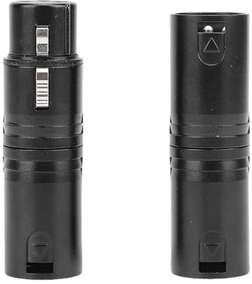 Adattatore XLR maschio a 3 pin, connettore XLR maschio a femmina, connettore XLR per cambio genere, connettore accoppiatore XLR, connettore adattatore prolunga cavo microfono