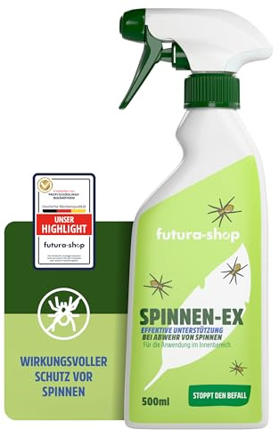 Spinnen Spray 500 ml - Effektive Spinnenabwehr - Abwehrspray mit Langzeitwirkung als Alternative zur Spinnenfalle - Anti-Spinnenspray für Innen & Außenbereich