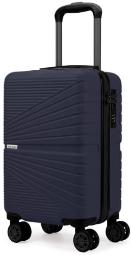unycos - Maleta Underseat Rígida 20 L, 40 x 25 x 20 cm, Azul Oscuro (Lite) | Equipaje de Mano Bajo el Asiento, Formato XXS de 2 kg, Ruedas 360° Extraíbles, Asa Ajustable, Cerradura e Interior Organizado