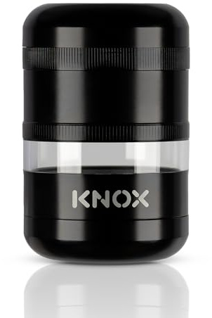 XBit 2.3 Spice Grinder, 6 Piece Design, Fine Grind, Storage Compartment, Superior Grip, Aluminium, Black