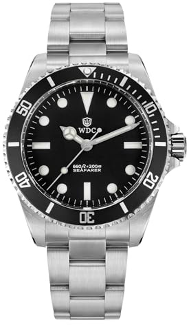 watchdives WD5513Q Vintage Sub dykklocka för män, Japan VH31 Sweep Second kvartsrörelse lyx dykklockor, 40 mm välvt safirglas armbandsur, 20 bar vattentät dykklocka