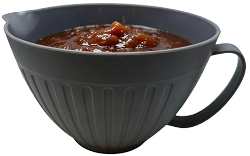 Blandningsskålar med handtag Halkfri värmebeständig bunke med hällpip | Mixerbunke För bakning, , matlagning, soppa, tårta, ägg, chokladsås, våffla, smör, godis och