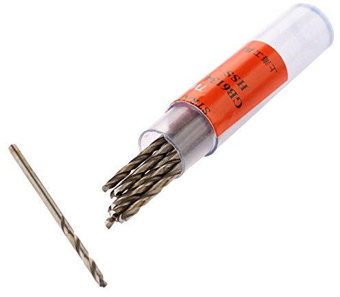 Mtsooning 10 Pcs 1.5mm Micro HSS Twist Drill Bit Straight Shank Electrical Drilling Tool