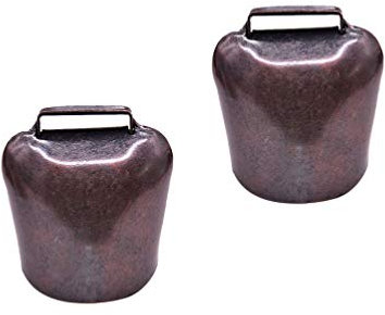 EXCEART 2 STK Mini Kuhglocken Urlaub Jingles Bells DIY Baum Hängende Glocken Tierische Glocke Antike Glocken Schlüsselanhänger Halsband Armband Bastelset Bronze Weihnachten Haustier Glocke
