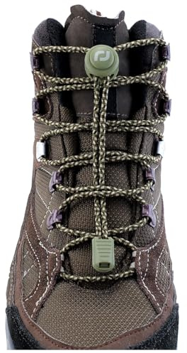 Lacets de chaussures extra longs sans nœud – Lacets ronds élastiques sans nœud pour chaussures de randonnée, bottes de travail et baskets de course