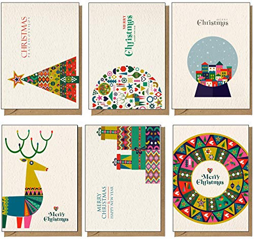 48 tarjetas navideñas recicladas y ecológicas de estilo escandinavo