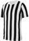 Nike Mens Striped Division Iv Jersey S/S Shirt, White/Black/Black, L