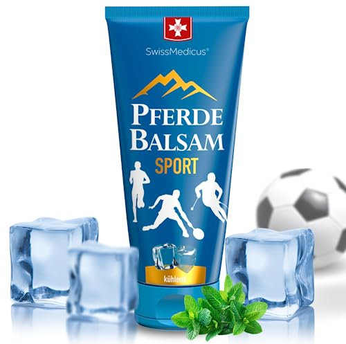 SwissMedicus Pferdebalsam Massage-gel Effektive nach aktivem Sport Kräuterbalsam hergestellt aus 25 Kräuter mit Magnesium Komplex zur Verringerung des Risikos möglicher Muskelkrämpfe, 200 ml