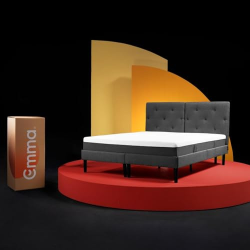 Emma Original Hybrid Matratze 160x200 cm - 25 cm Hoch, Mittelweich H2 – Taschenfederkernmatratze mit Memory Foam & Kaltschaum, 5-Zonen-Unterstützung, Druckentlastend, Atmungsaktiv, Waschbarer Bezug