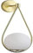 BarcelonaLED Applique Murale Moderne Élégante Boule de Verre Blanc avec Support en Aluminium Doré E14 Prise pour Chambre Salon Couloir