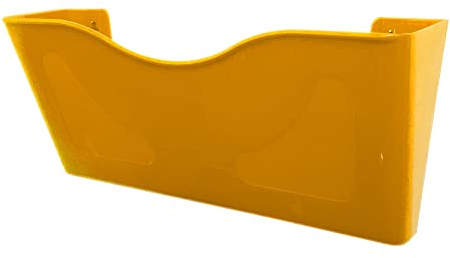 Deflecto Yellow Landscape A4 Wall Mounted Document Holders - A4 Sign Holder - A4 Leaflet Holder Wall Mounted Letter Rack Leaflet Display Stands A4 Poster Holder A4 Menu Holders