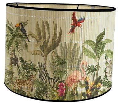 Colcolo Bambus-Lampenschirme, Trommel-Lampenschirm, E27 abnehmbare Stange, Japanischer Lampenschirm für Stehlampen, Schreibtischlampen für Café Restaurant Wohnzimmer