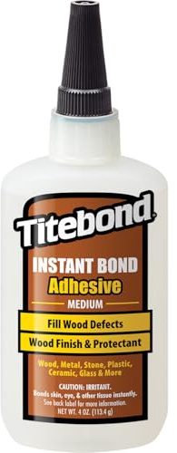 Titebond 6212 Instant Bond Medium superlim 113,4 g 118 ml trä lim | Medelviskos trälim för svarv och verkstad | Slagtålig, kan målas över och snabbhärdas | professionell kvalitet