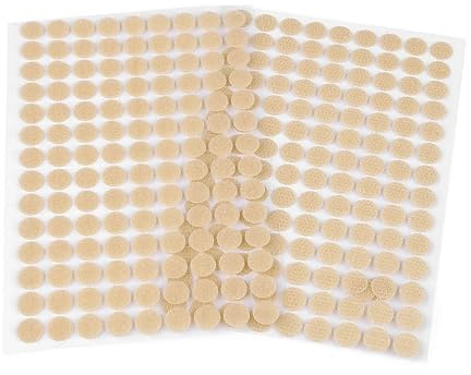 cyclingcolors Tondini Adesivi Tondo Adesivo Tondo Punti Autoadesivi Gancio Anello Nastro Puntini per Decorazioni da Parete Foto Oggetti Fai da te Artigianato 126 coppie 10mm, beige chiaro