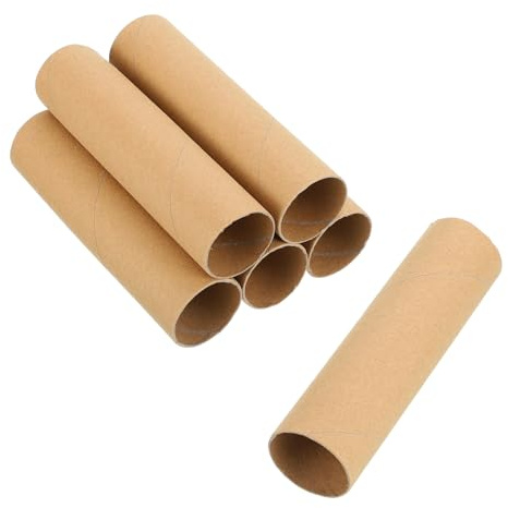 sourcing map 6 Pack Cardboard Tubes for Crafts, Toilet Paper Rolls Corrugated Cardboard Roll for Painting, Drawing, Art Supplies, DIY Projects, 5.91x1.58 Inches,Brown