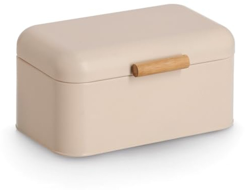 Zeller Brotkasten, Metall/Bambus, beige